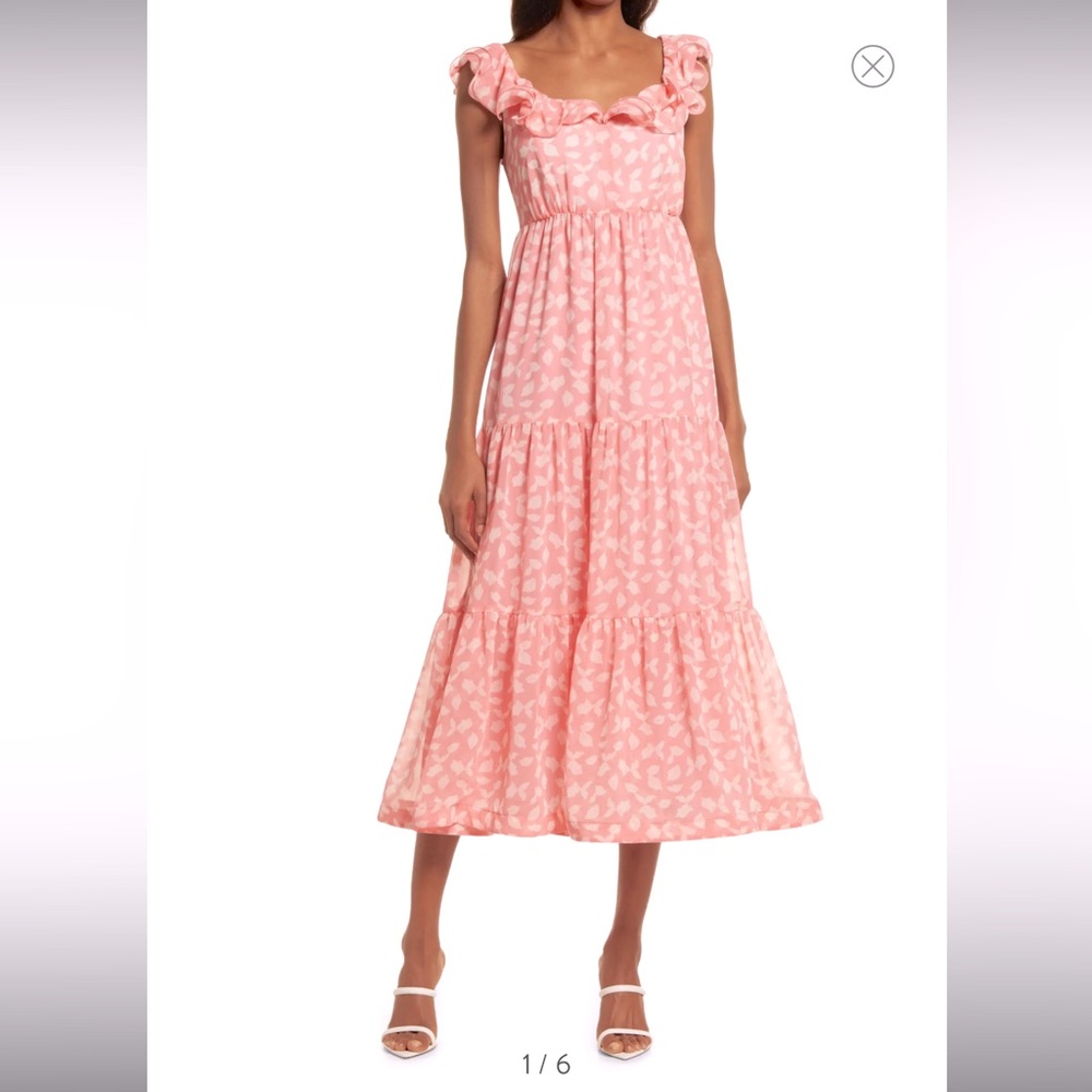 New CHELSEA28 Ruffle Midi Dress